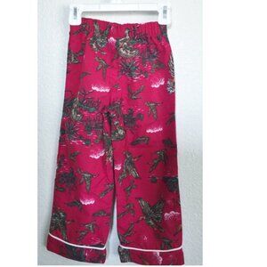 NEW Lands End Little Boys Flying Ducks Flannel Pajama Pants Small (6) Red